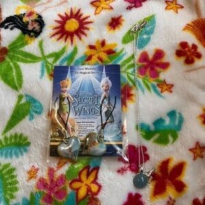 Tinker Bell, Disney, secret of the wings, charm and kids necklace bundle
